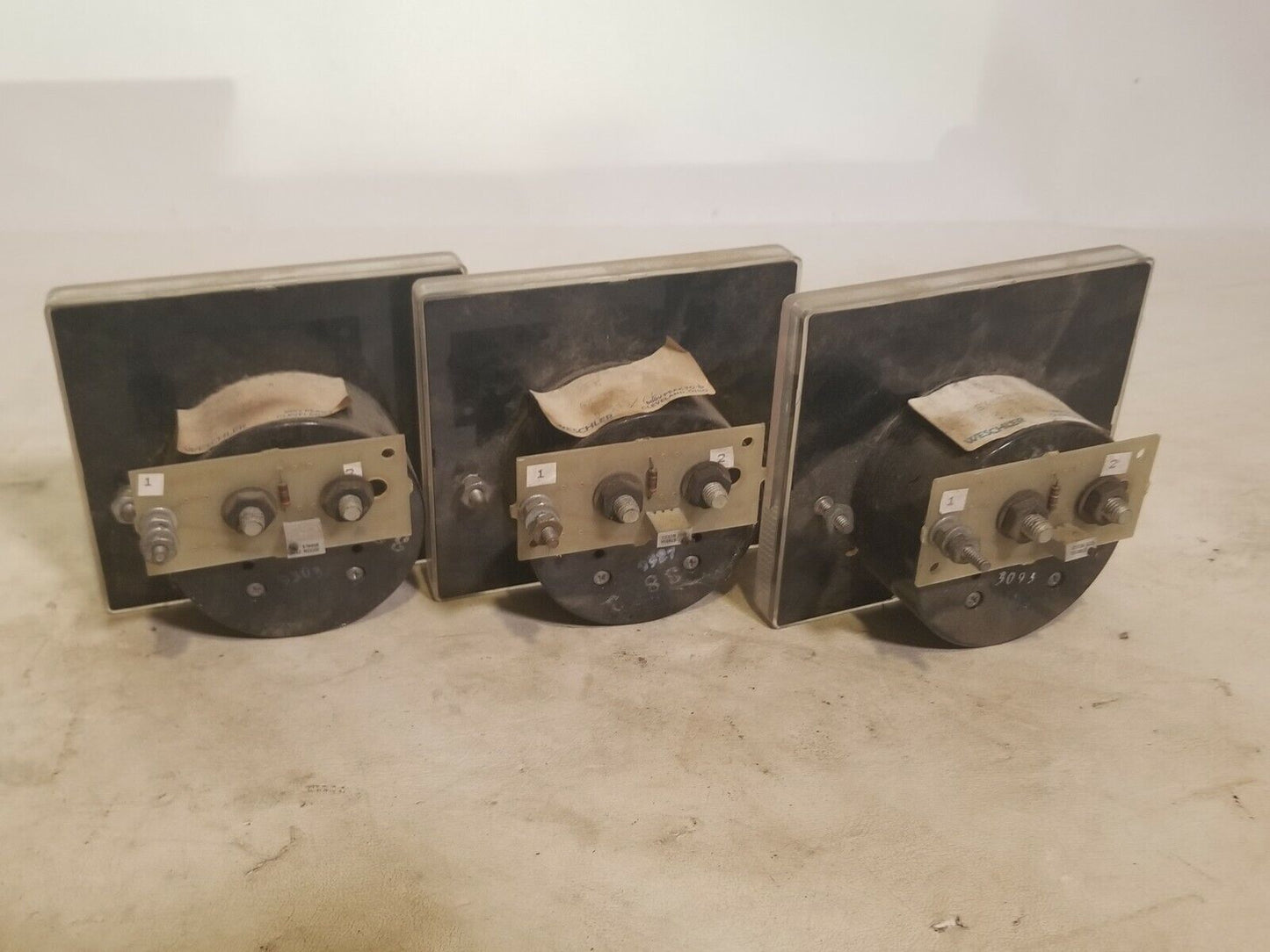 Weschler Motor Panel Meters, set of 3 - Current%, Speed%/Hz, VAC