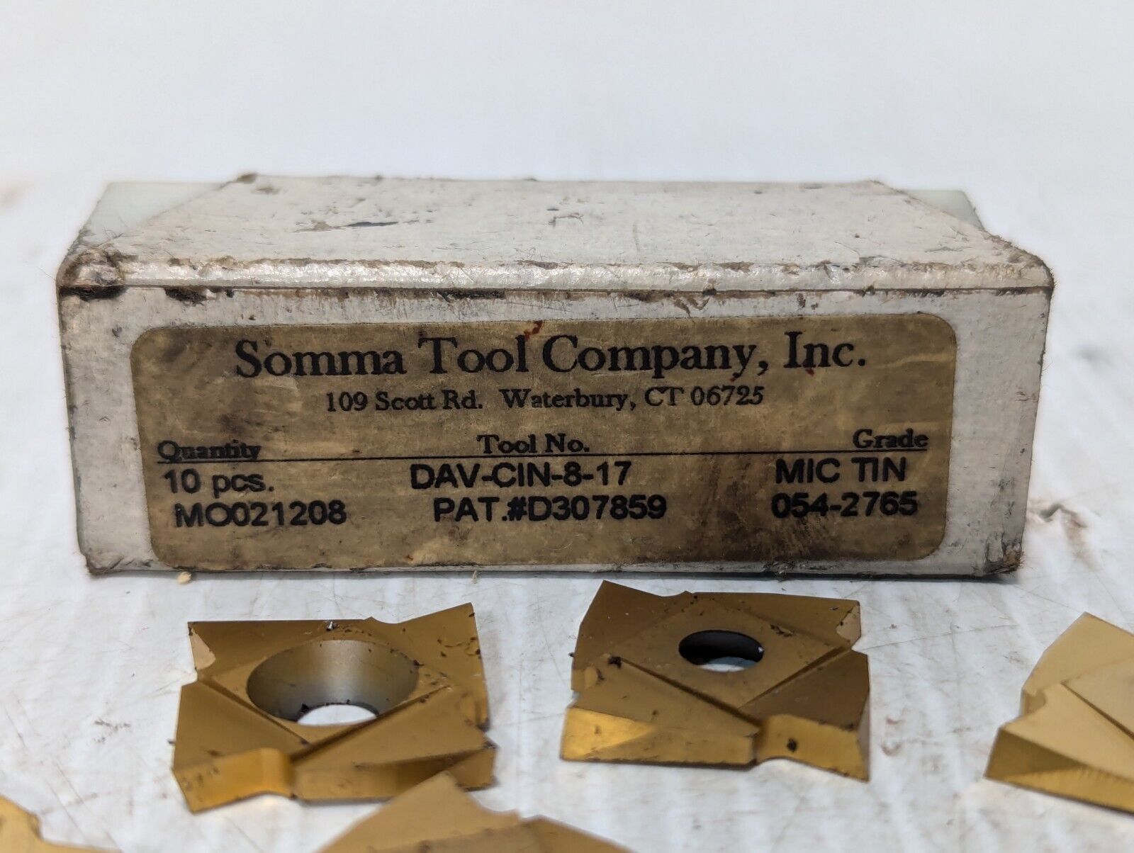 Somma 6pc DAV-CIN-8-17 Indexable Cut-Off Inserts MIC TIN Grade