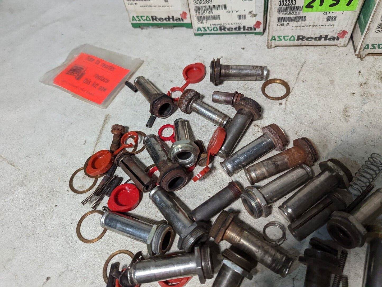 Lot of 4 partial boxes of ASCO RedHat 302283 solenoid valve repair kits