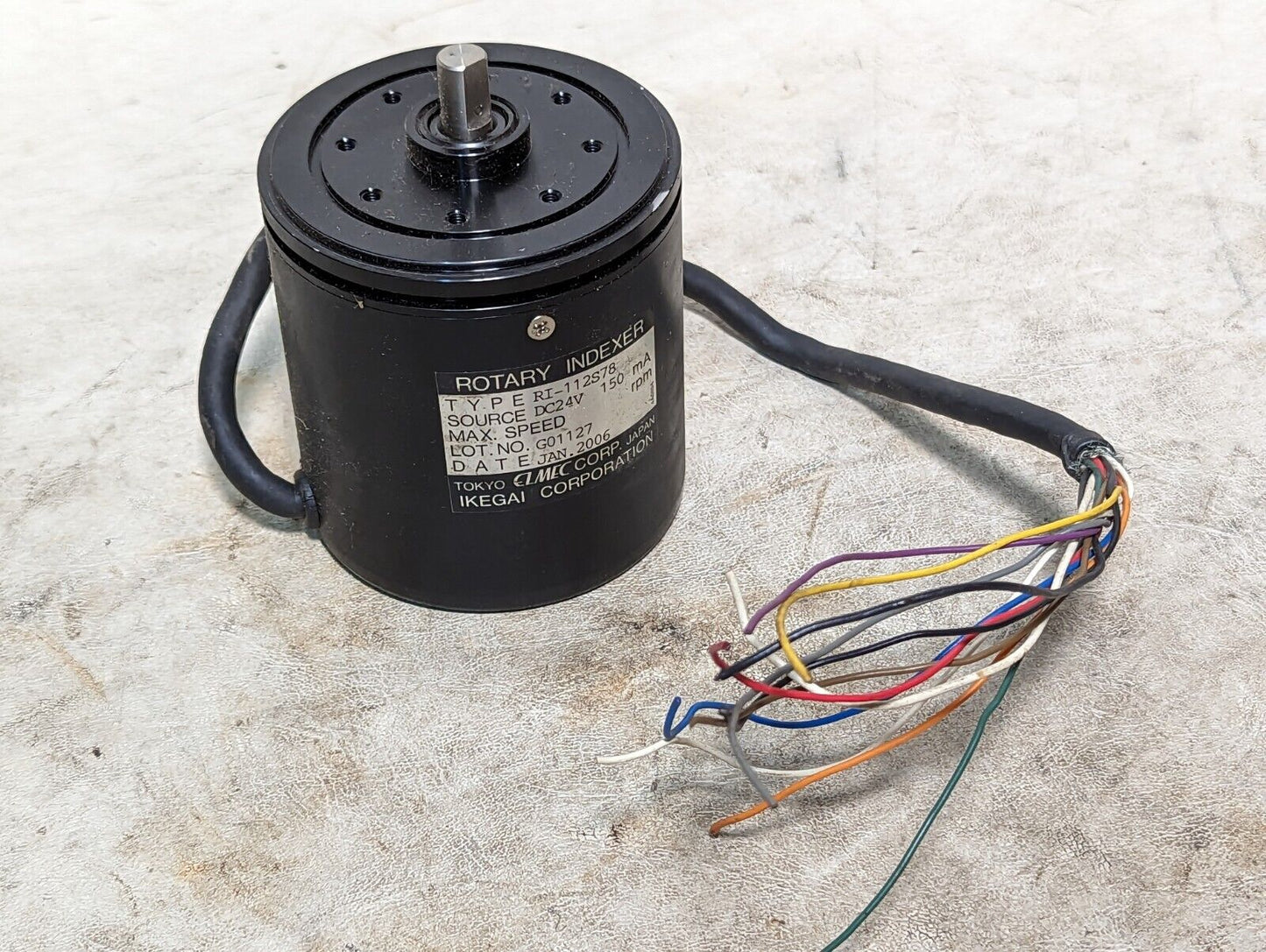 Ikegai RI-112S78 rotary indexer, 24VDC, 150mA