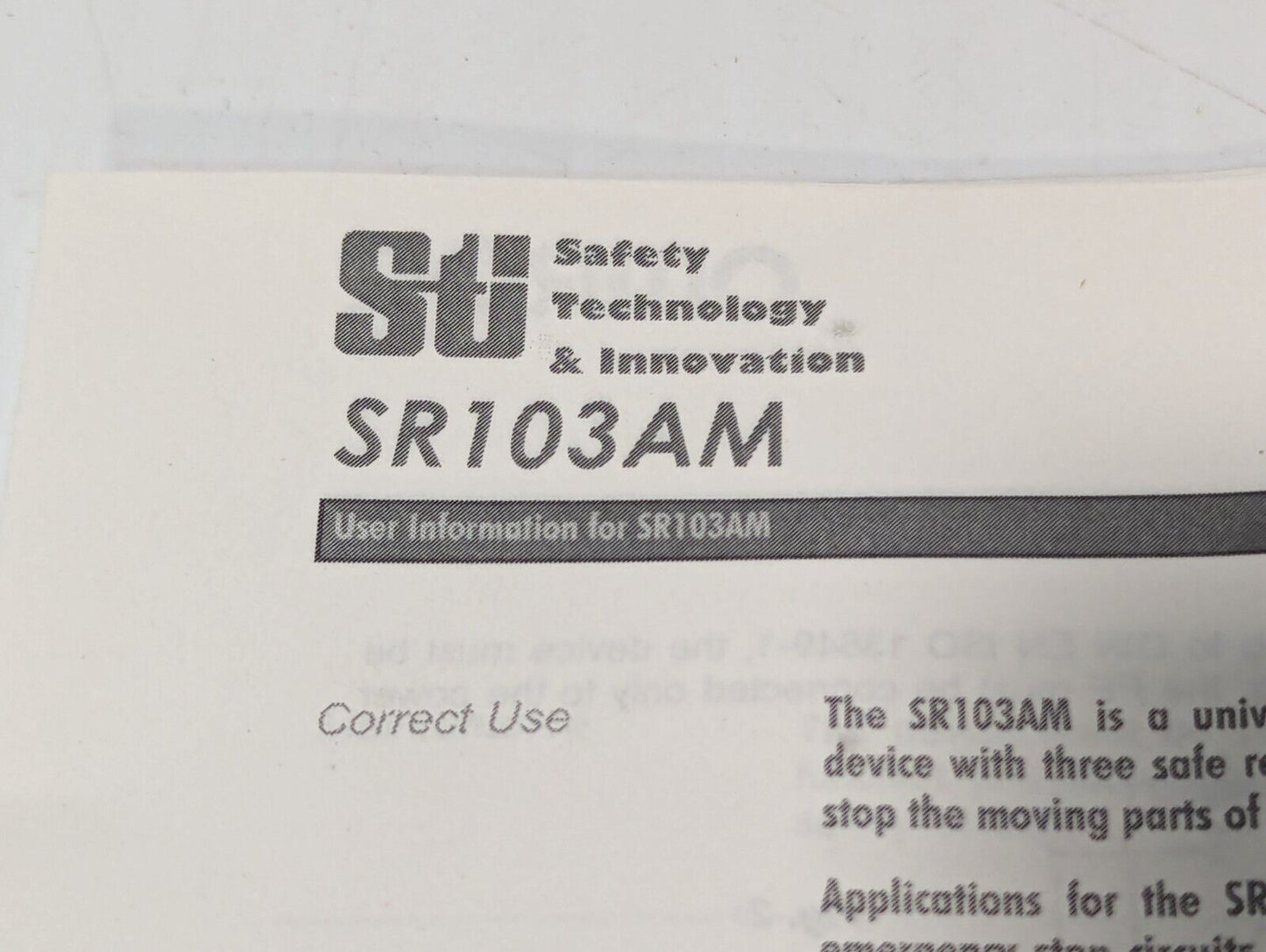 STI SR103AM Relay Dual Channel Safety Monitoring 24VAC/DC - Free Shipping