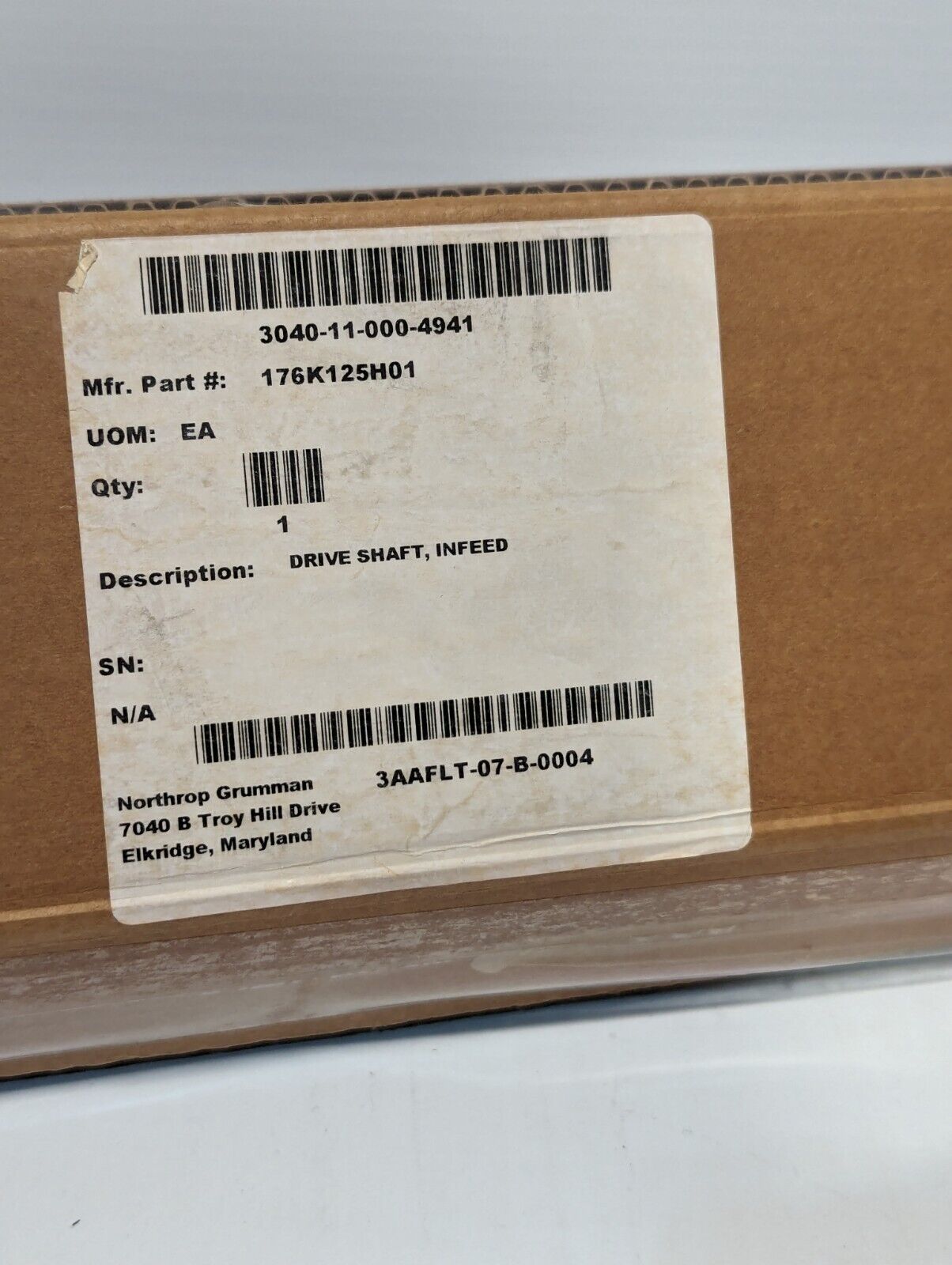 Brenton/Orion Drive 97942-176K125H01 Shaft Infeed - Free Shipping