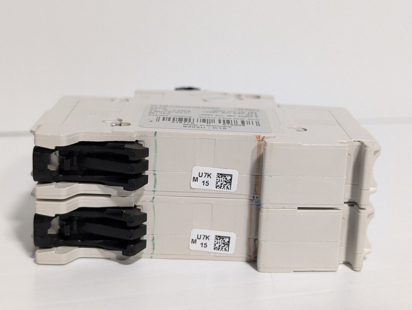 ABB S202U-K15 Circuit Breaker, 2-Pole, 240 VAC, 15 A, E212323, 50/60 Hz