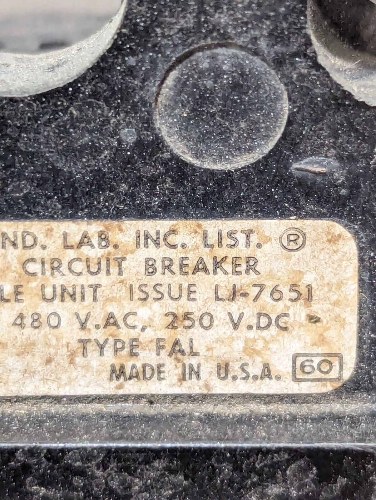 Square D FAL24015 Molded Case Circuit Breaker, 15A, 480vac/250vdc, 2-Pole