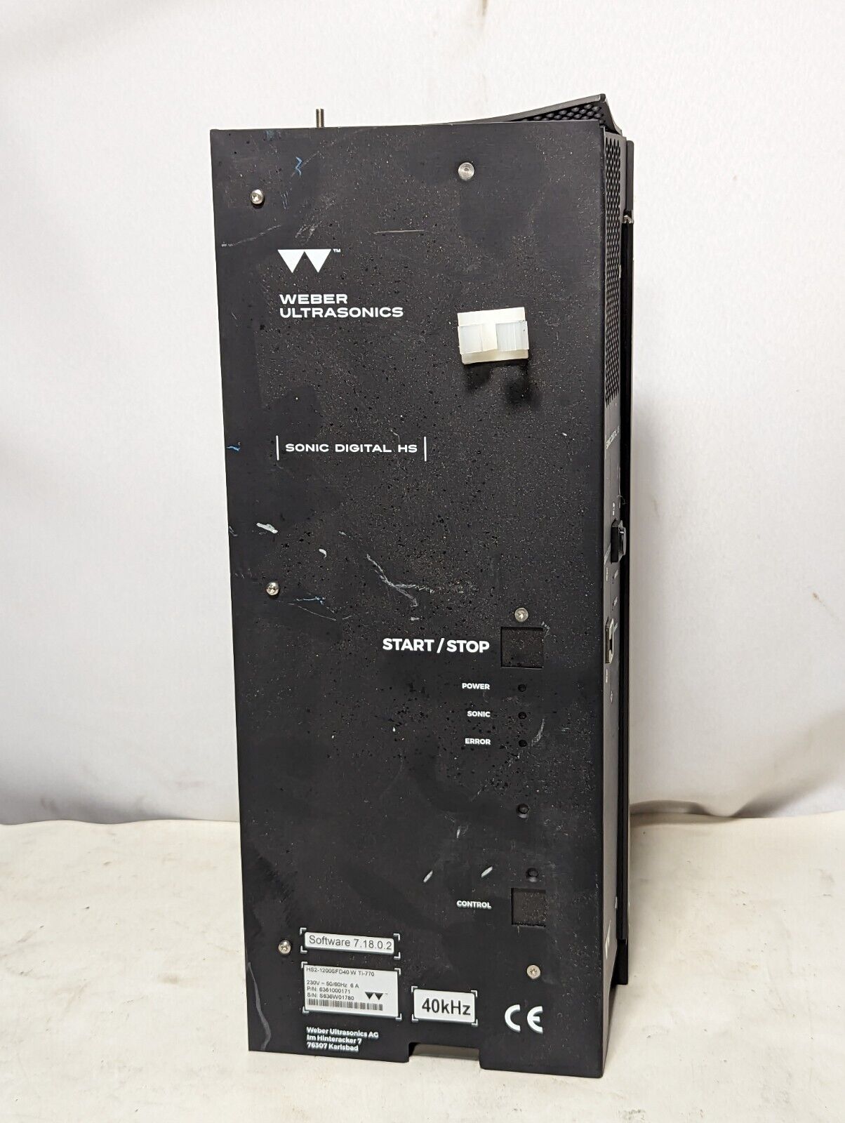 Weber Ultrasonics HS2-1200SFD40 W Ti-770 Sonic Digital HS, 40kHz, 230VAC
