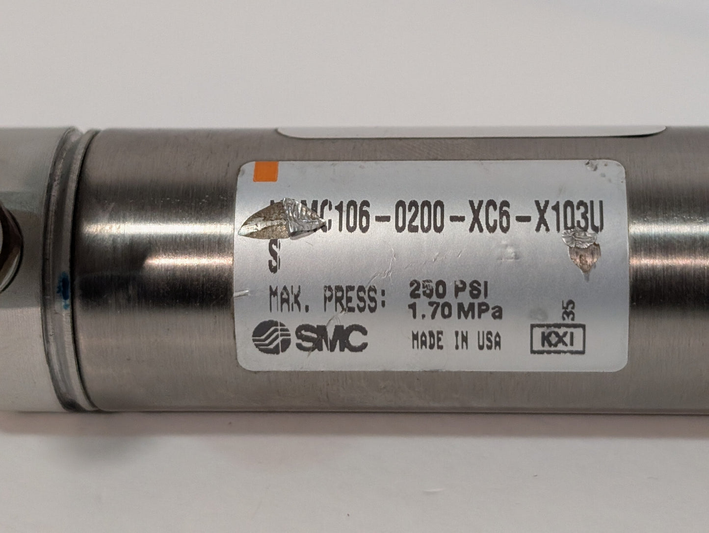 SMC NCMC106-0200-XC6-X103US Pneumatic Actuator, Swing Attachment, 250psi, 1.7MPa