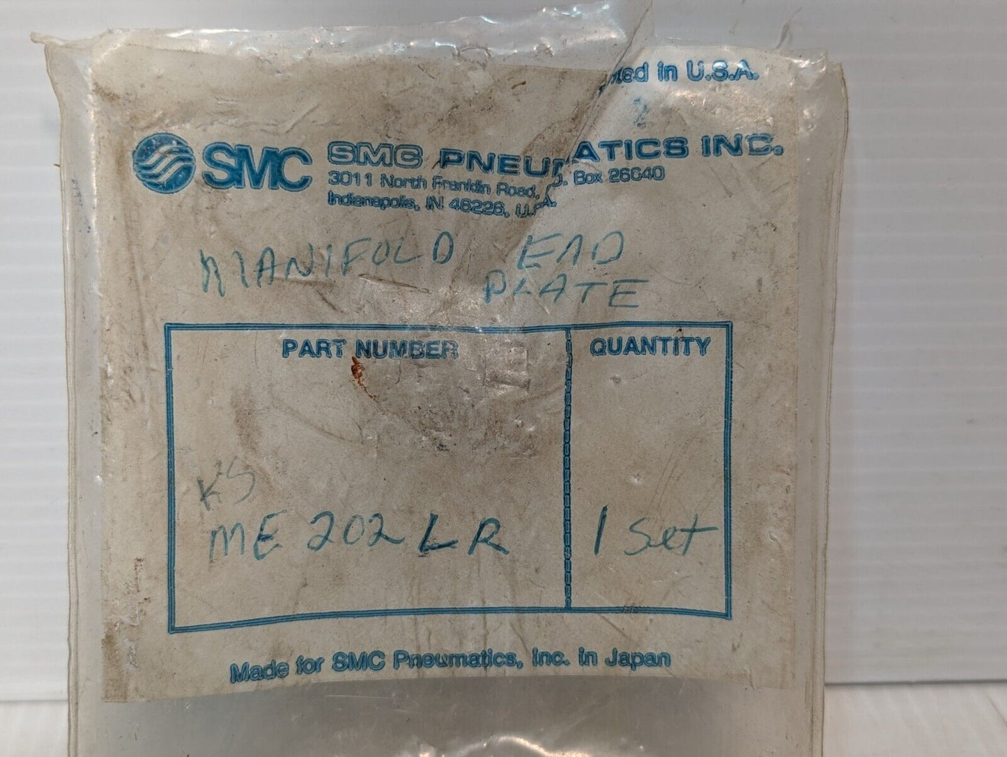 SMC ME202LR Manifold End Plate Assembly - Free Shipping
