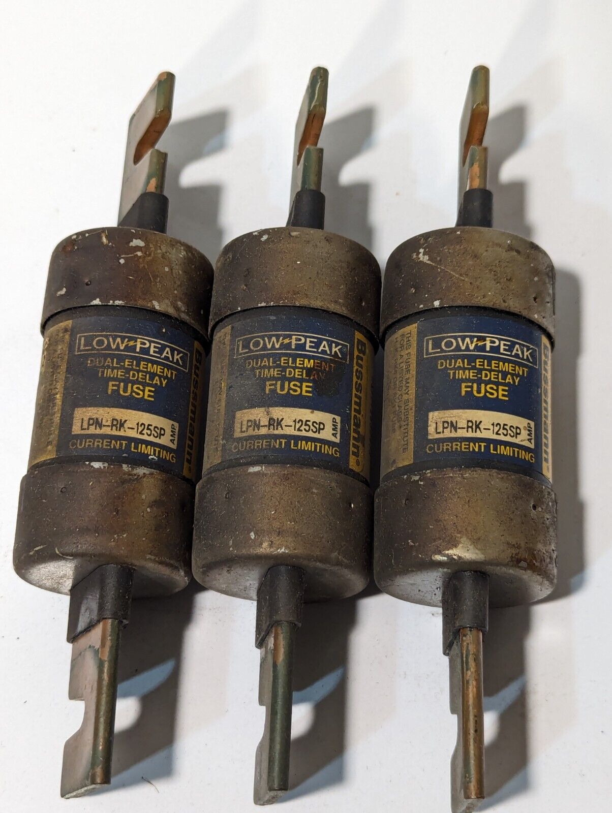 Bussmann LPN-RK-125SP fuse, 125A, 250V, low peak, dual element, current limiting