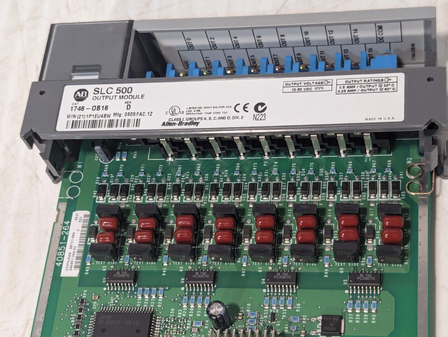 Allen-Bradley 1746-OB16 Ser D - SLC500 Output Module - Free Shipping+Returns