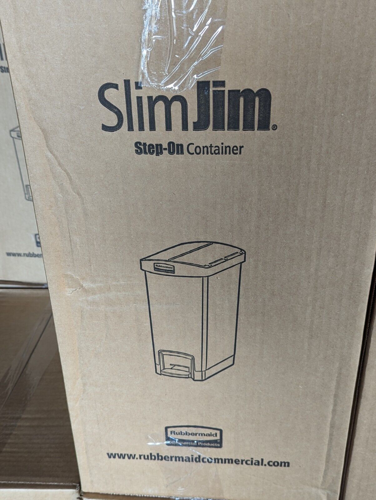 Rubbermaid 1883565 Slim Jim red resin 30L/8gal plastic step-on container