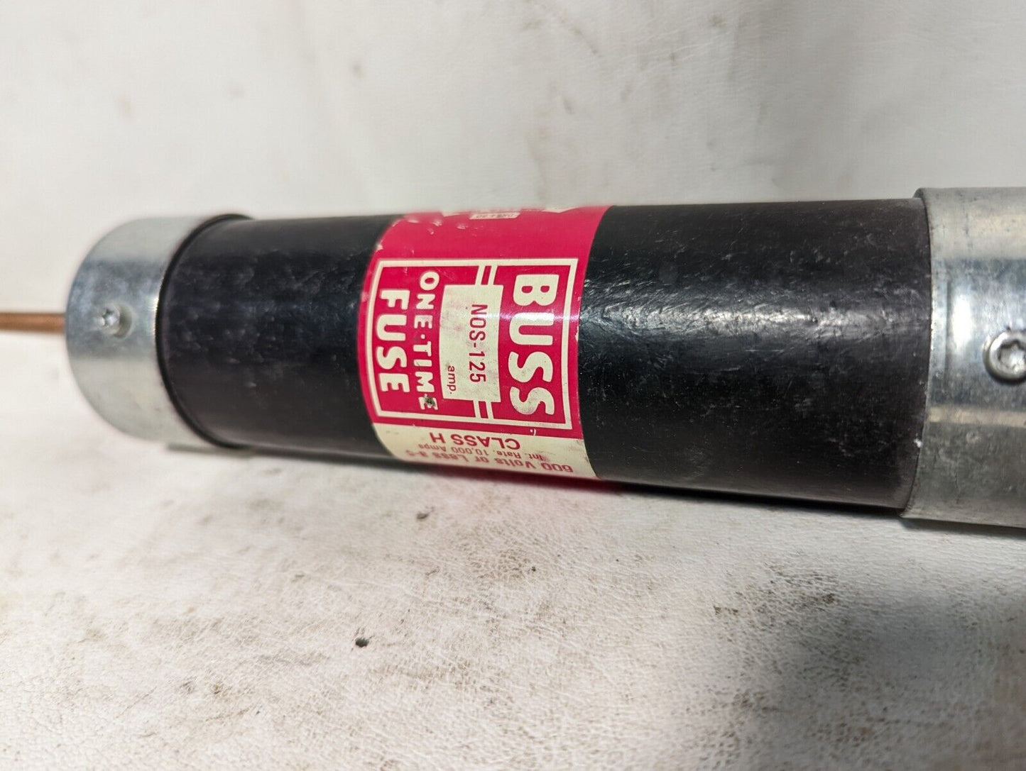 Lot of 4 Buss NOS-125 fuses, 125A, 600V or less AC