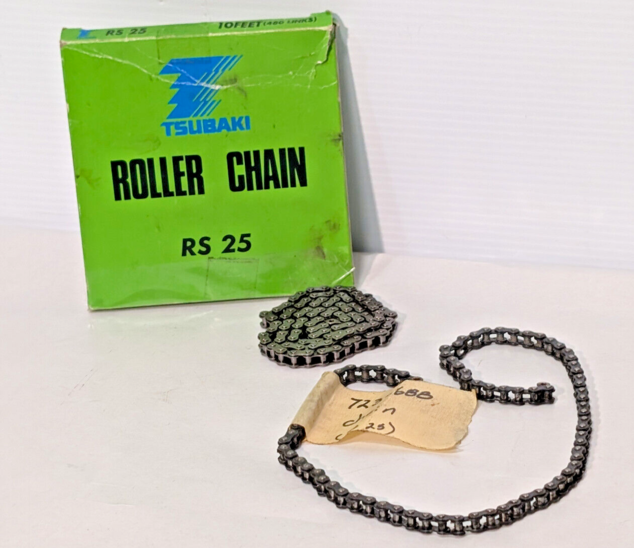 Tsubaki RS-25 Roller Chain, 10Ft, 480 Links, 723-688, Made in Japan