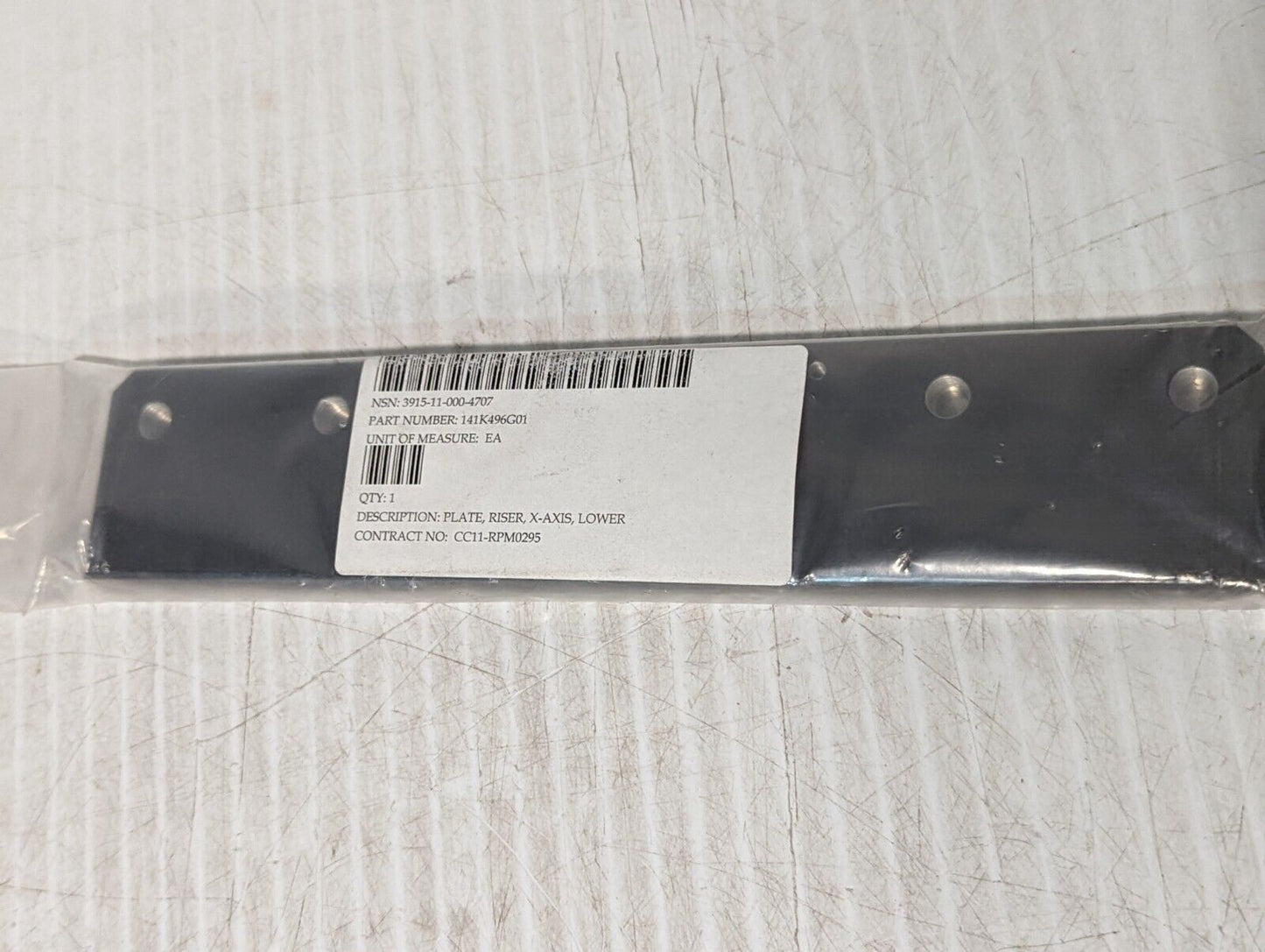 141K496G01 X-Axis Riser Lower Plate, 3915-11-000-4707 - Free Shipping