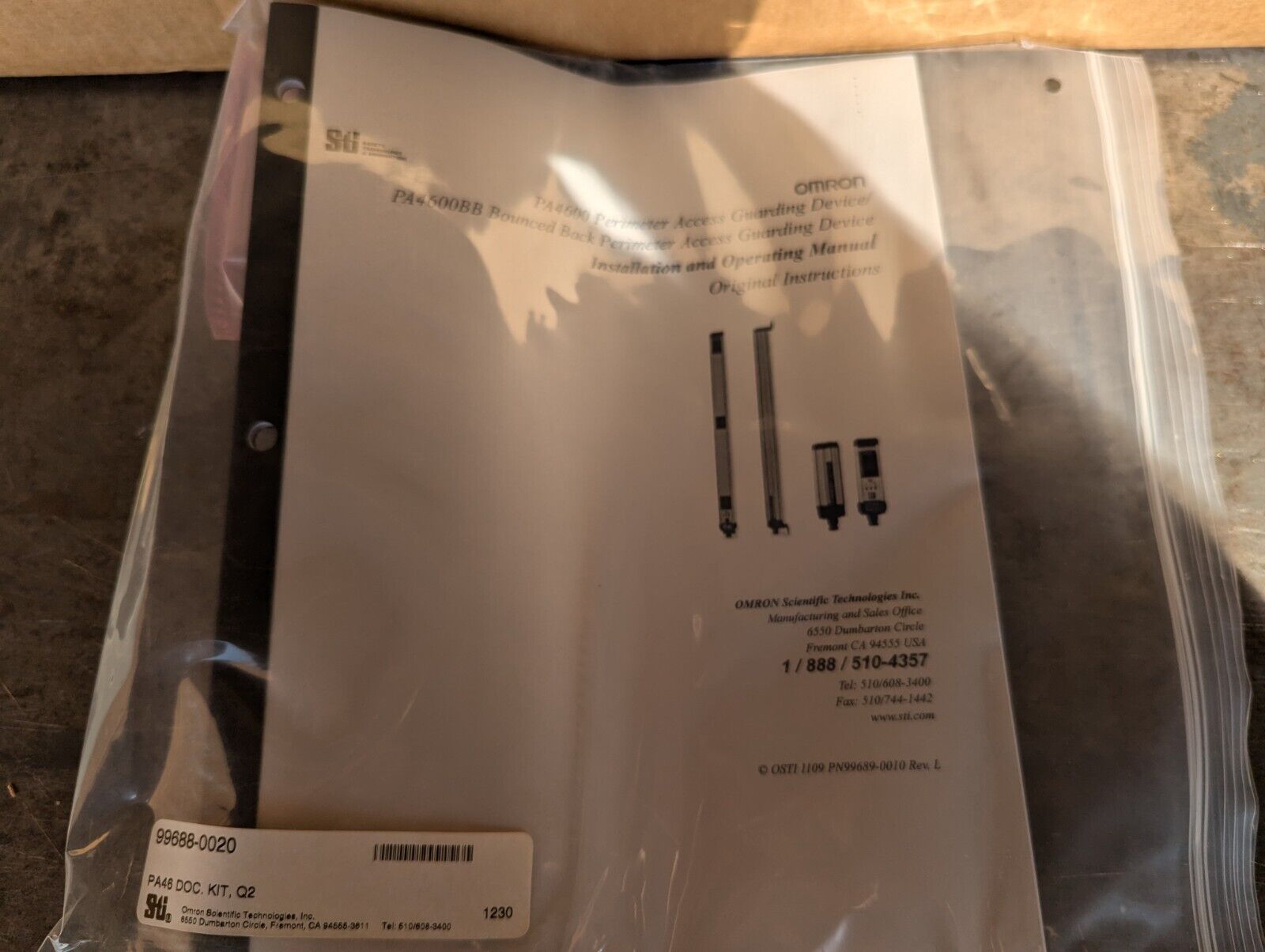 STI 82560-0010 light curtain set, transmitter/receiver pair - Free Shipping