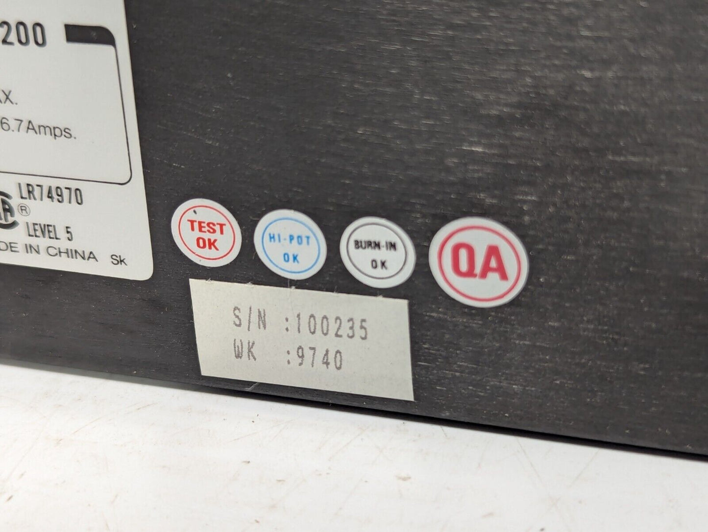 SOLA GLS-02-200 power supply, 12VDC@16.7A out, 100-120/200-240VAC input