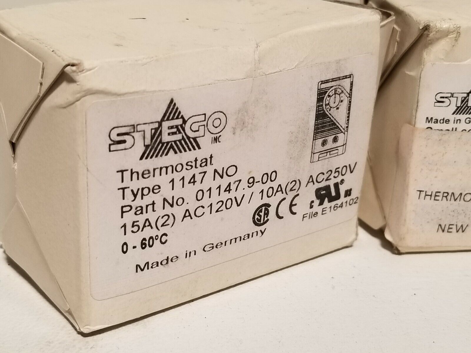 STEGO 01147.9-00 thermostat, 0-60 deg C, type 1147 NO