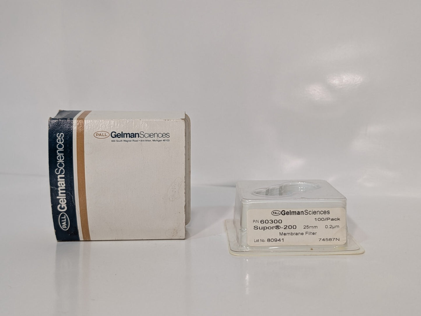 2 Packs: Pall Gelman Sciences 60300 Supor-200 Membrane Filter Discs, 25mm, 0.2μm