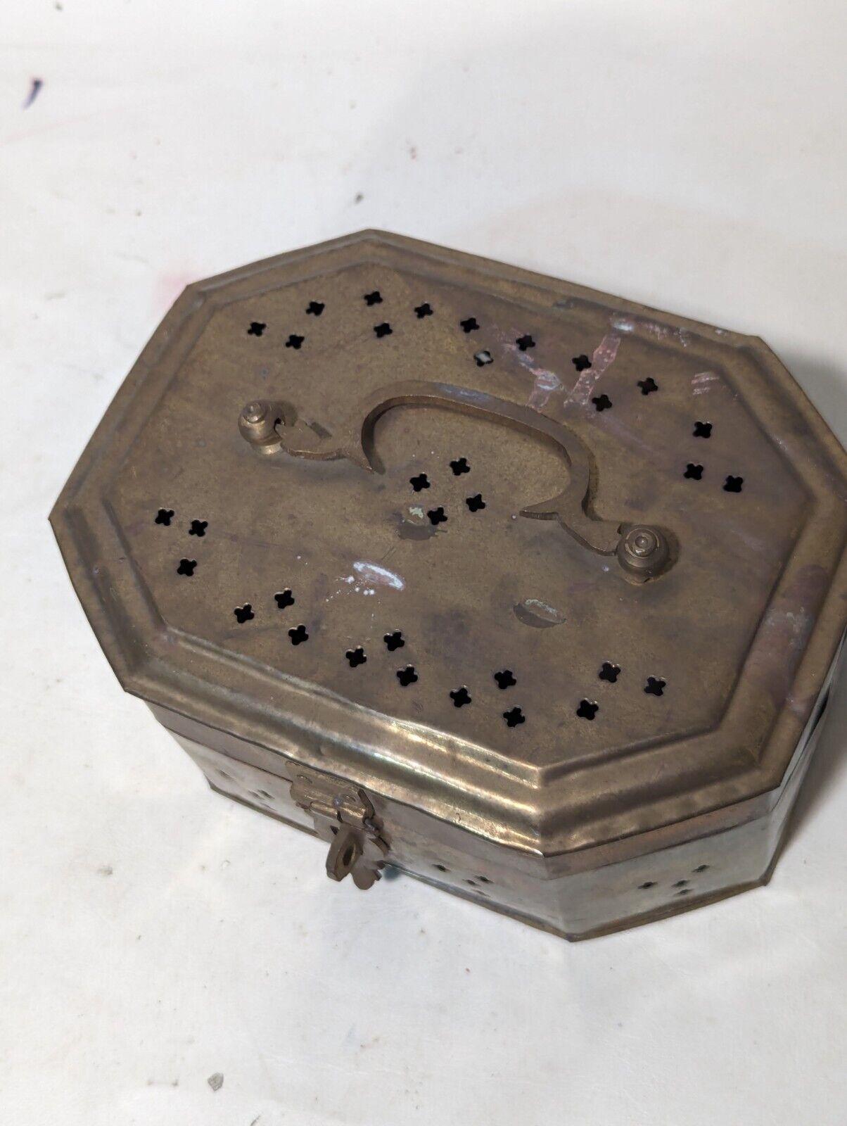 Vintage Brass Cricket Box from India - Nice for Keeping Trinkets 8"L x 6.5"D