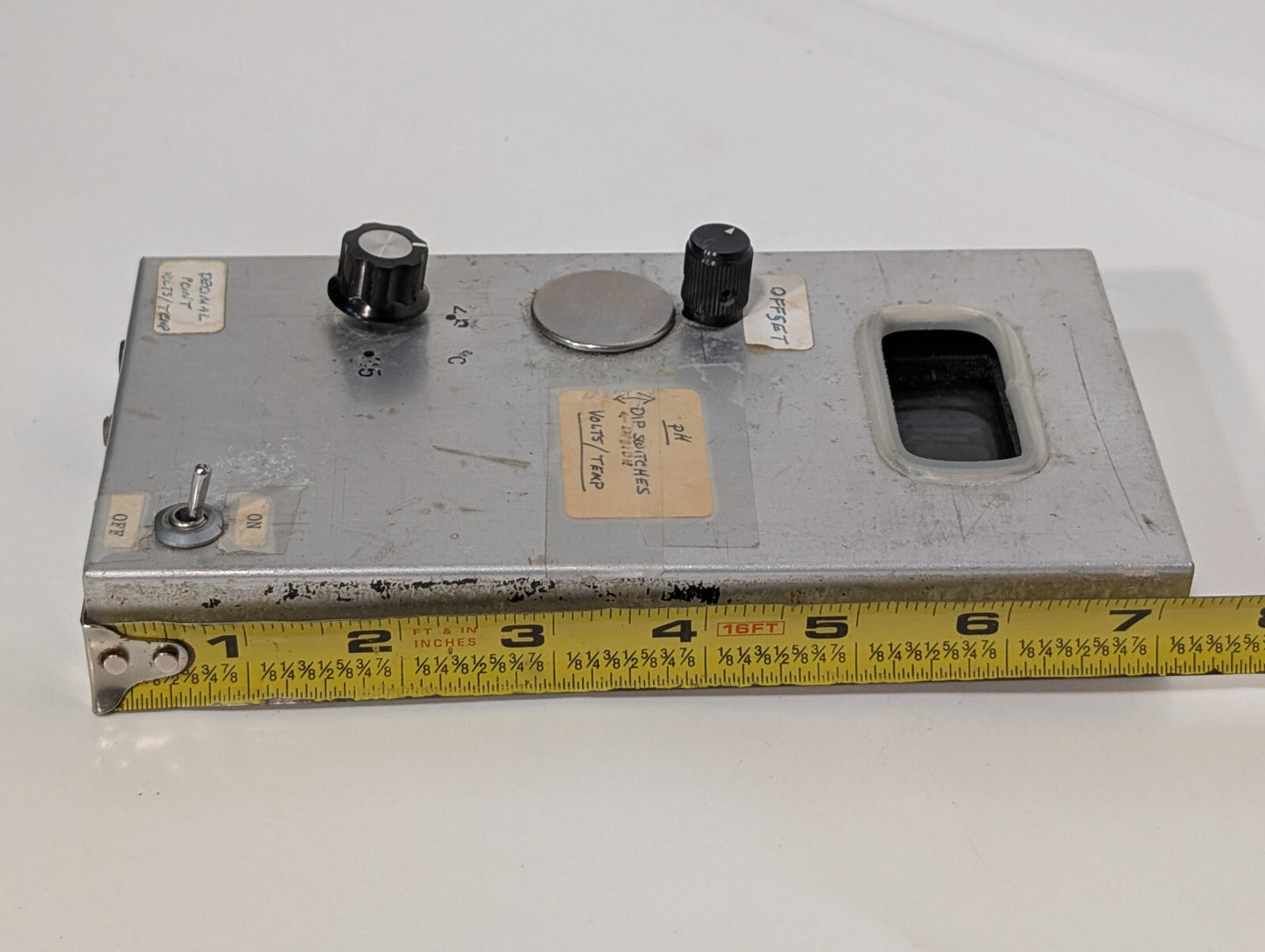 Unidentified Control Panel Box Offset Dial, pH Dip Switches, Volts/ Temp, Toggle