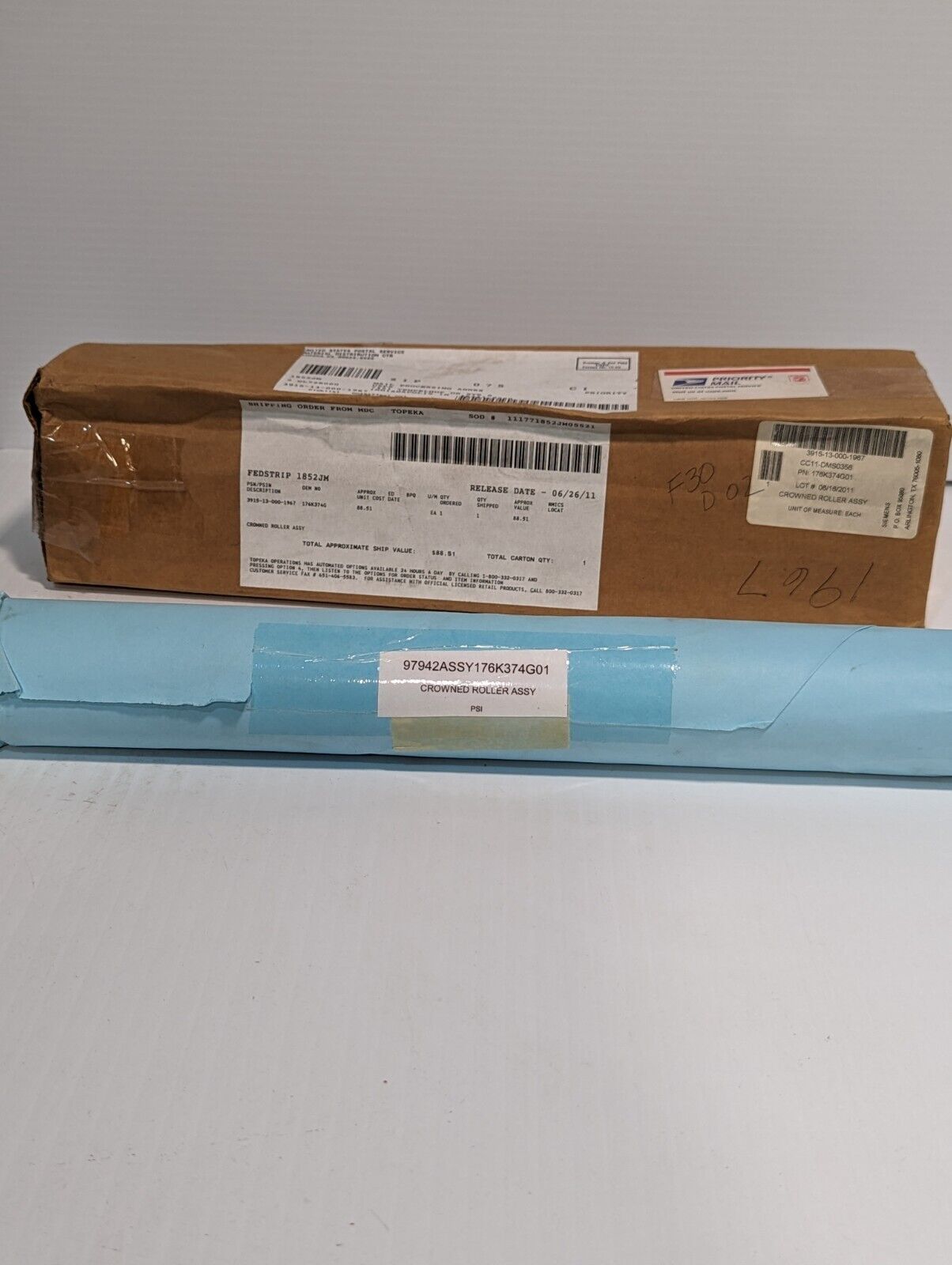 Siemens Crowned Roller Assy 3915-13-000-1967 176K374G01 - Free Shipping