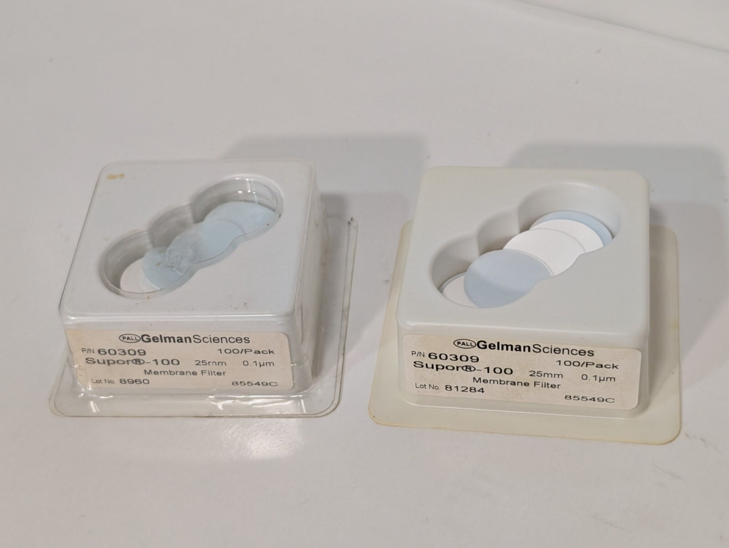 2 Packs: Pall Gelman Sciences 60309 Supor-100 Membrane Filter Discs, 25mm, 0.1μm