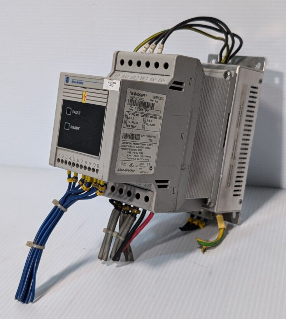 Allen Bradley 160-BA06NPS1 Variable Speed Drive, 6 AMP, 380-460 VAC as shown