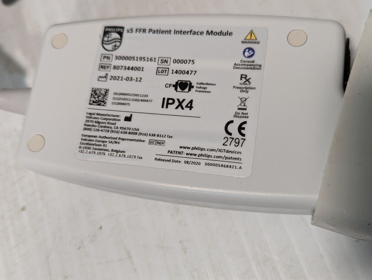 Philips Volcano s5 FFR Patient Interface Module 300005195161 807344001-Free Ship