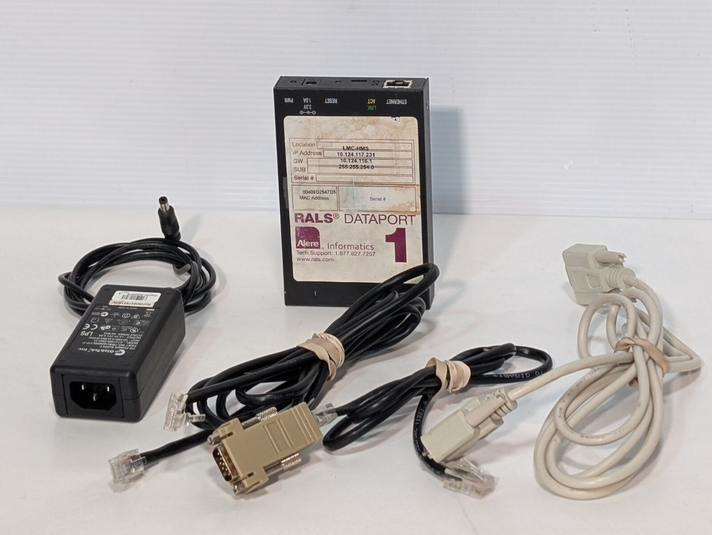 Abbott RALS Dataport1 POCT Device Server, Ethernet, Power Adapter, Peripherals