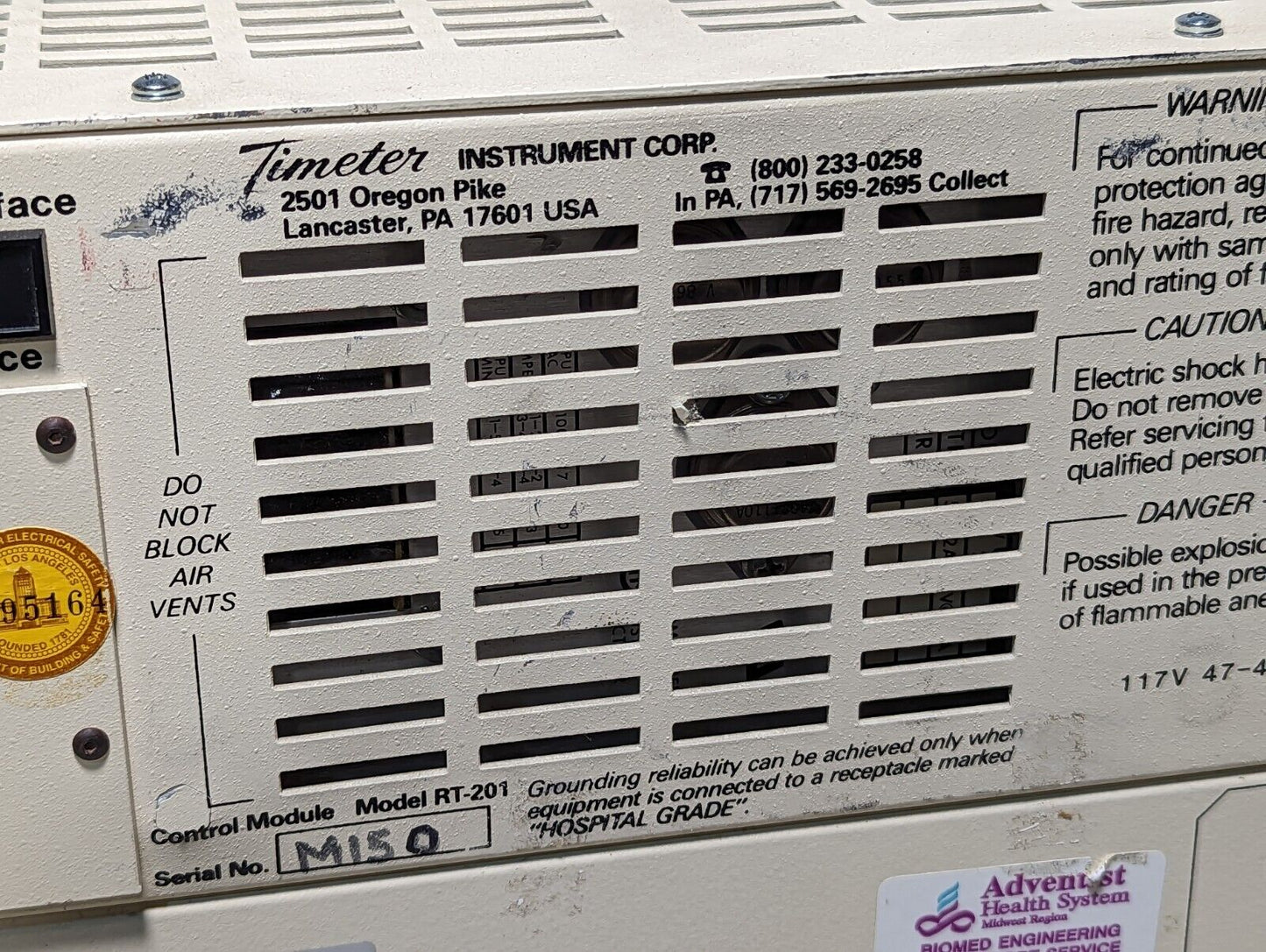 Timeter Instrument RT-200 calibration analyzer: RT-201 control module, RT-202 pr