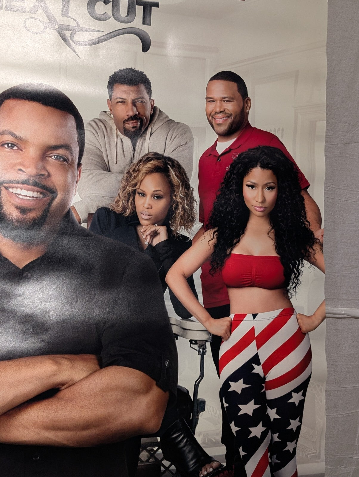 Warner Bros Barbershop: The Next Cut Movie Theatre Poster Ice Cube Cedric Minaj