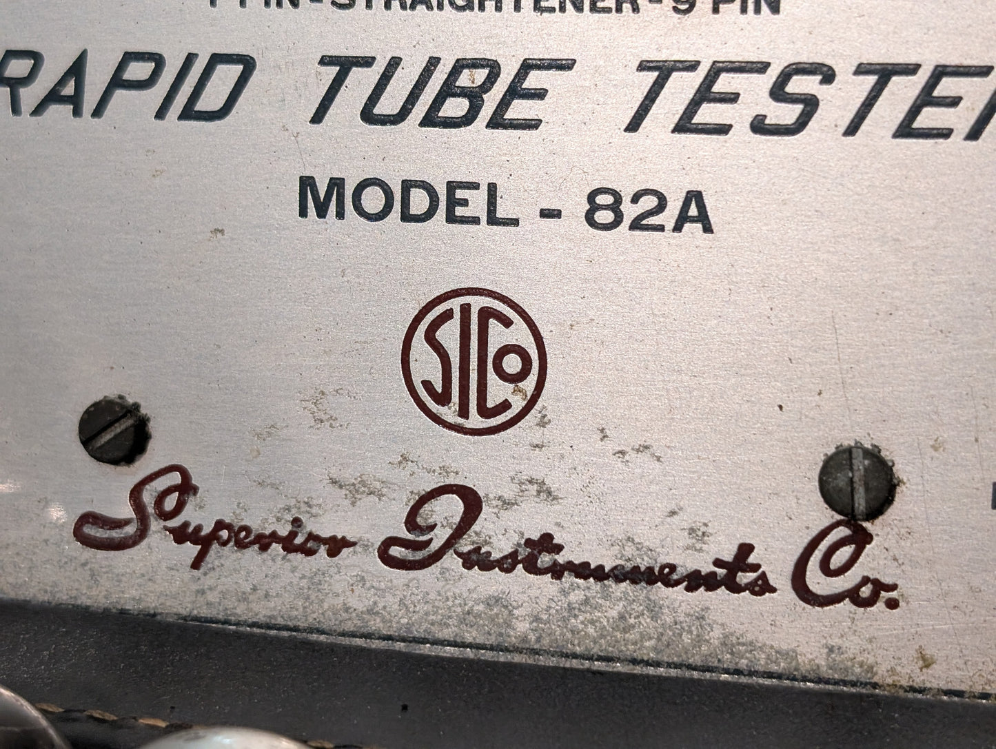 Superior Instruments Co. Model 82A Vintage Rapid Tube Tester, Case, Manuals