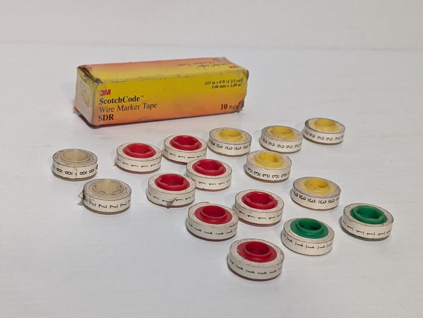 (16 Rolls) 3M ScotchCode SDR-10-19 Wire Marker Tape Refill Rolls