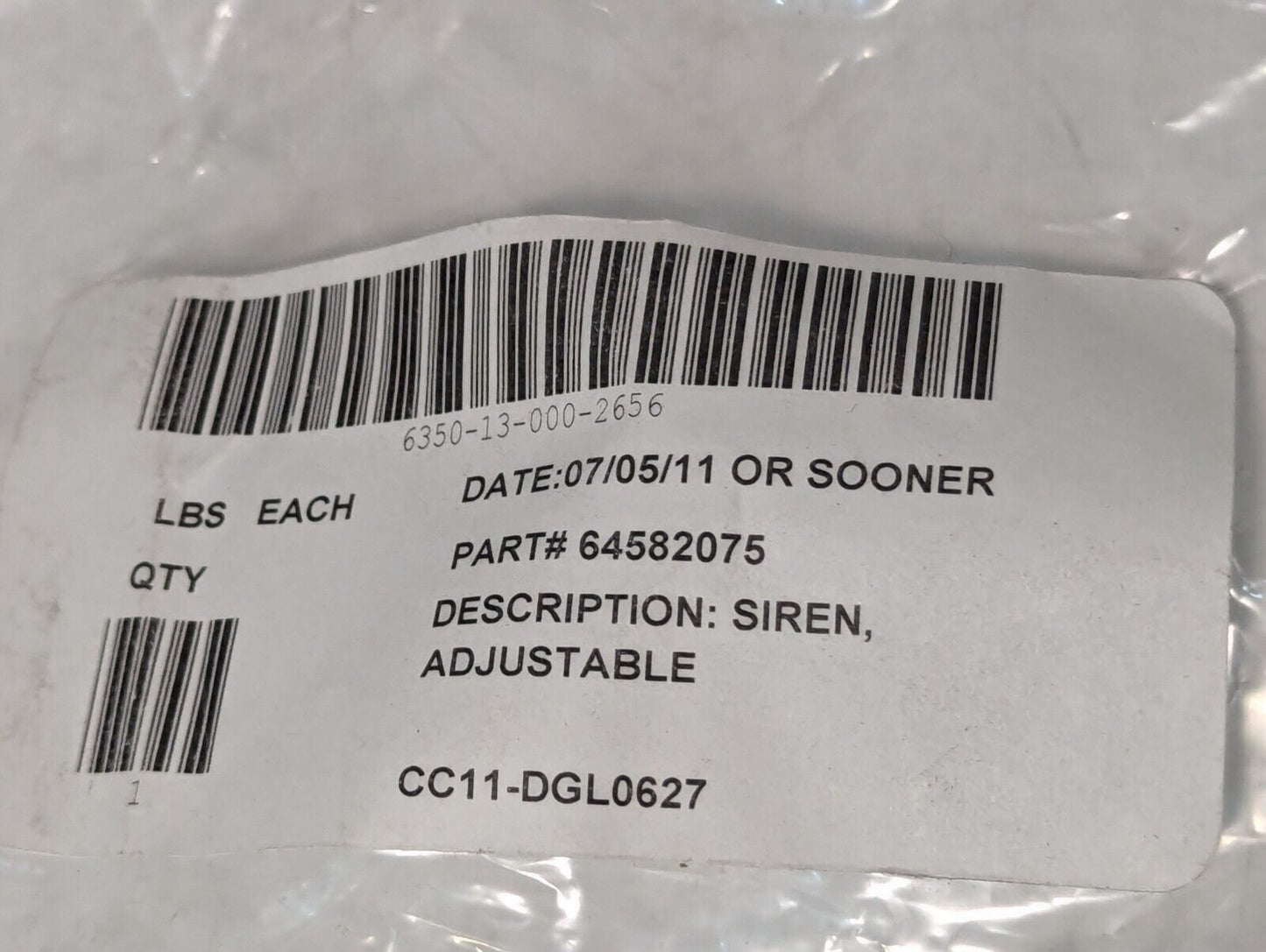 Werma 645.820.75 Siren Element, 8 Tone, IP65, 24vdc/vac - Free Shipping