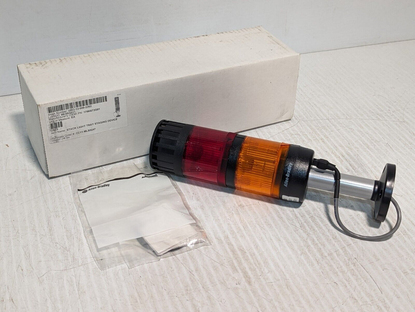 Allen Bradley 855 Control Tower Stack (Orange, Red), 179K673G01 - Free Shipping