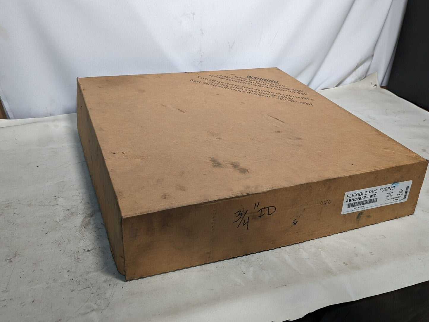 ABH02053-MC flexible PVC tubing, 3/4 in ID, 1 in OD, 1/8 in wall, length as pict