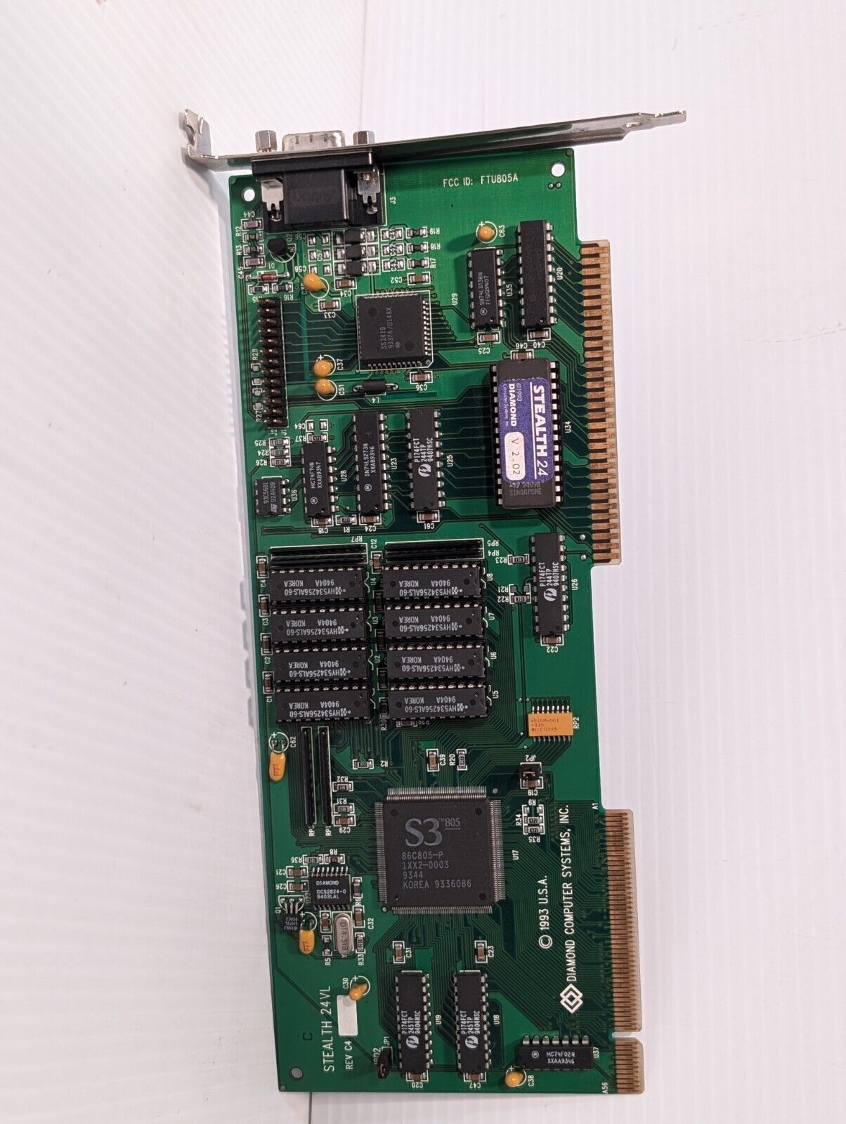 Vintage 1993 Stealth 24 Diamond Windows Graphics Card V2.02 FTU805A - Free Ship