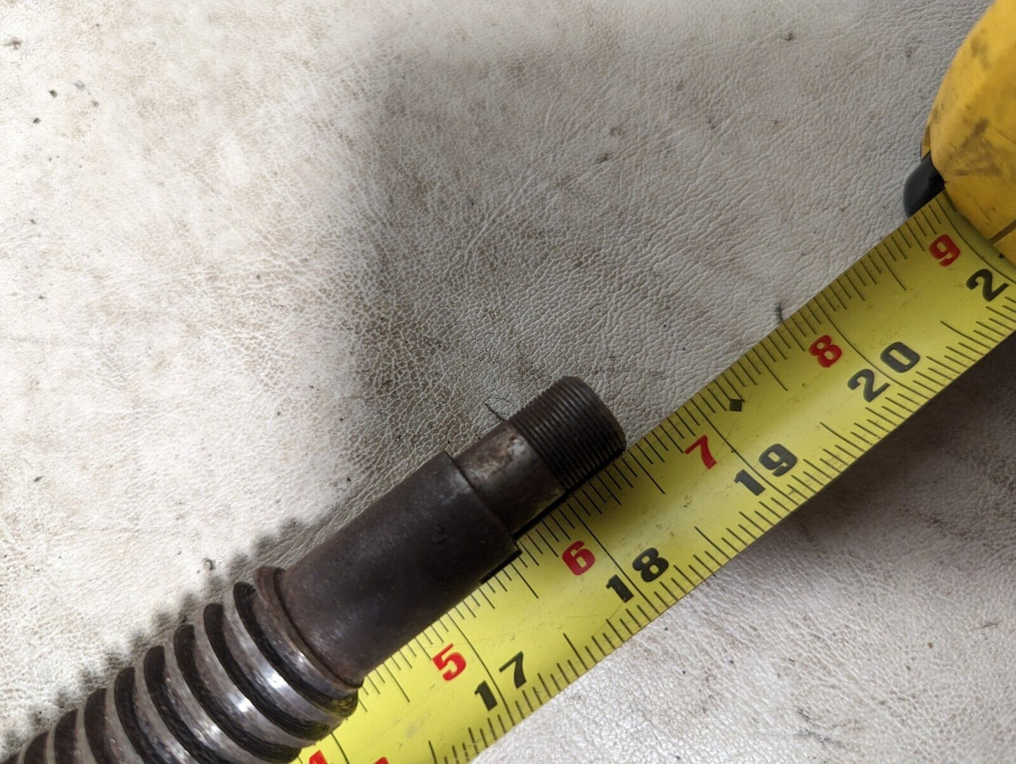 18.5 inch shaft, threaded, 1 inch diameter, 9 inches threaded, unbranded