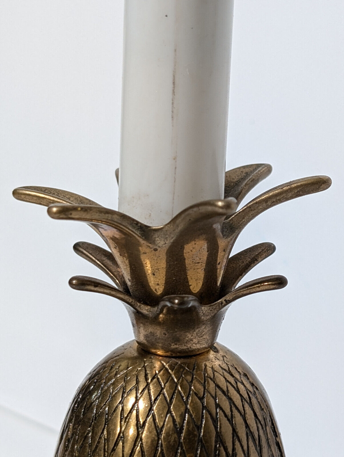 Vintage Brass Pineapple Lamp, Bar, Tiki, Desk, Accent, Dresser, MCM,80s,Tropical