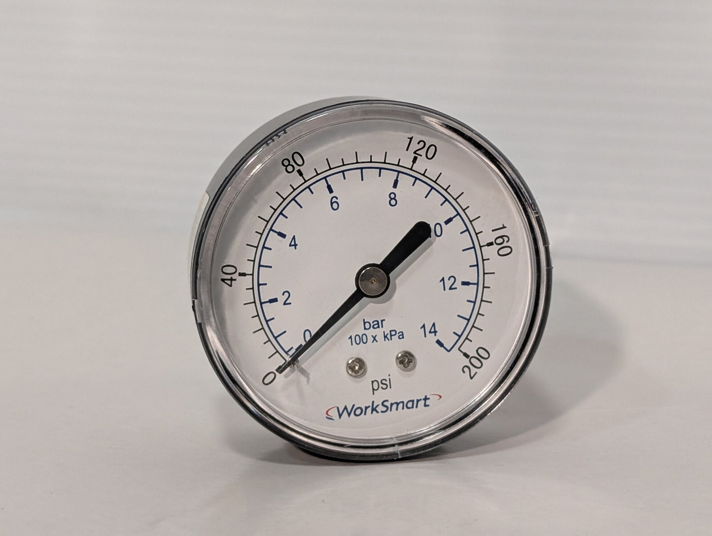 Worksmart WS-PE-GAGE-53 2.5"ABS 200psi, 1/4NPT Back Gauge