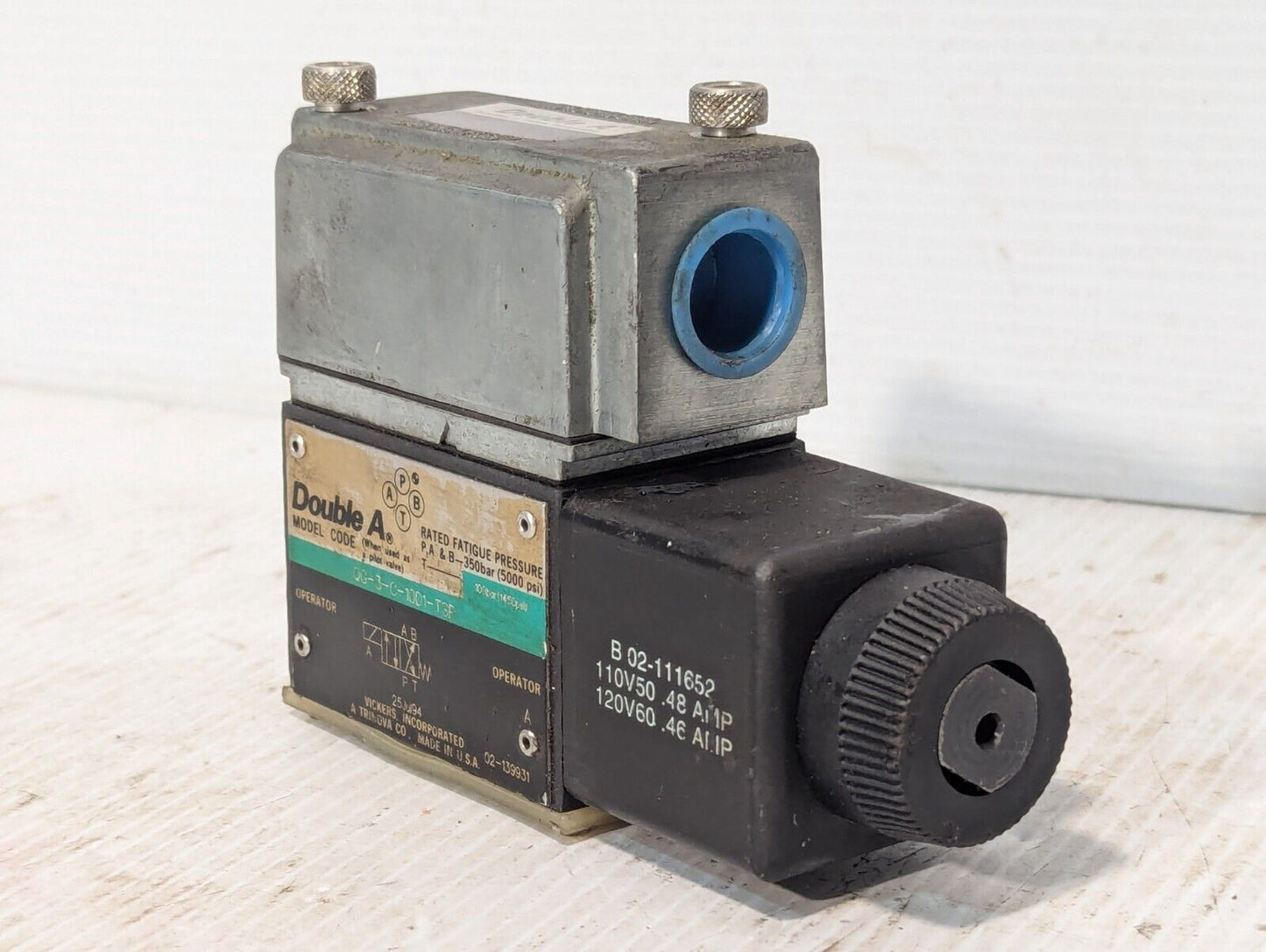 Vickers Double A QG-3-C-10D1-TSP Solenoid Valve 120/60 - Free Shipping+Returns