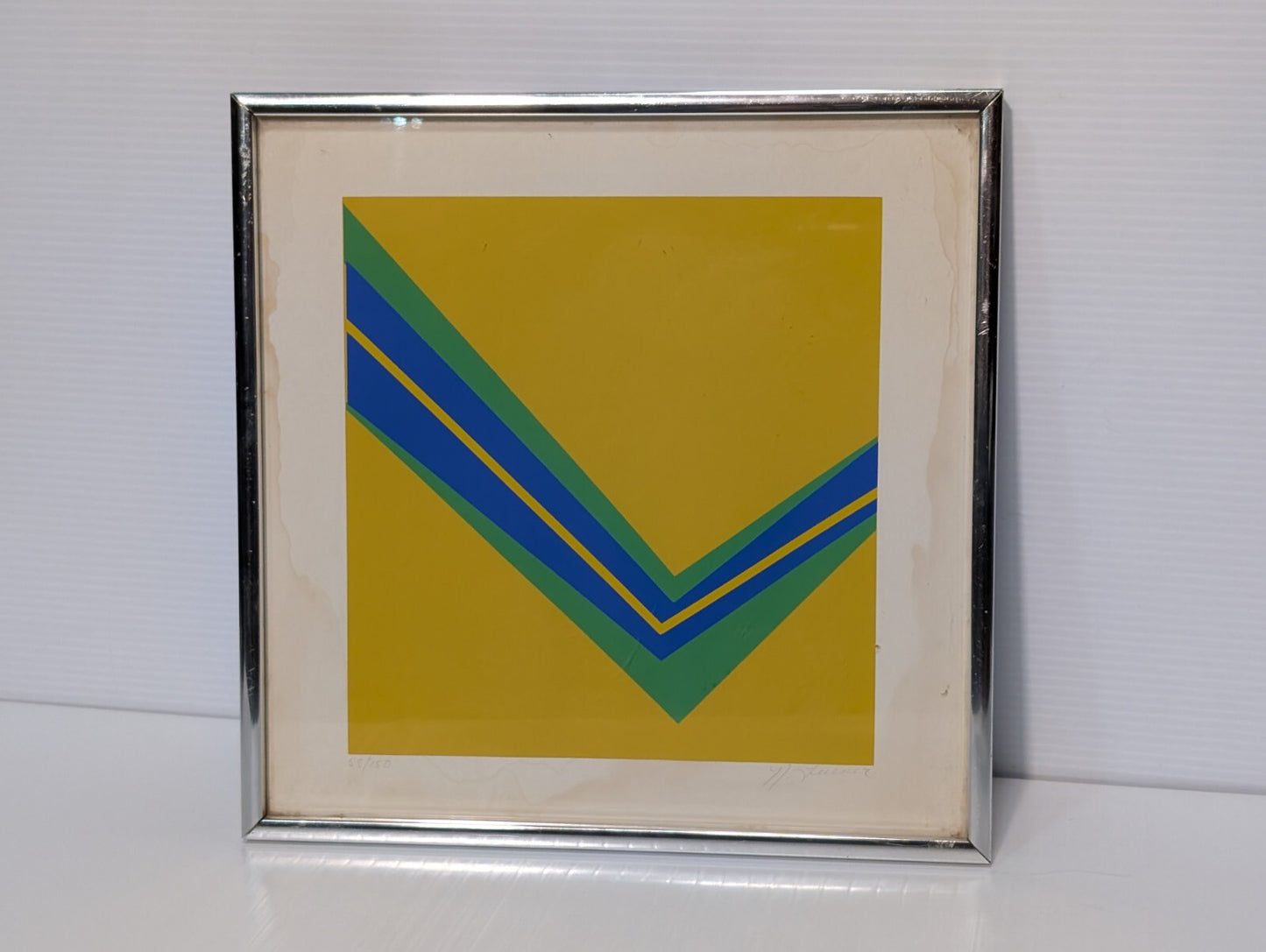 Abstract Art Print by N. Turner, Limited Edition 58 of 150, 11" x 11', Framed