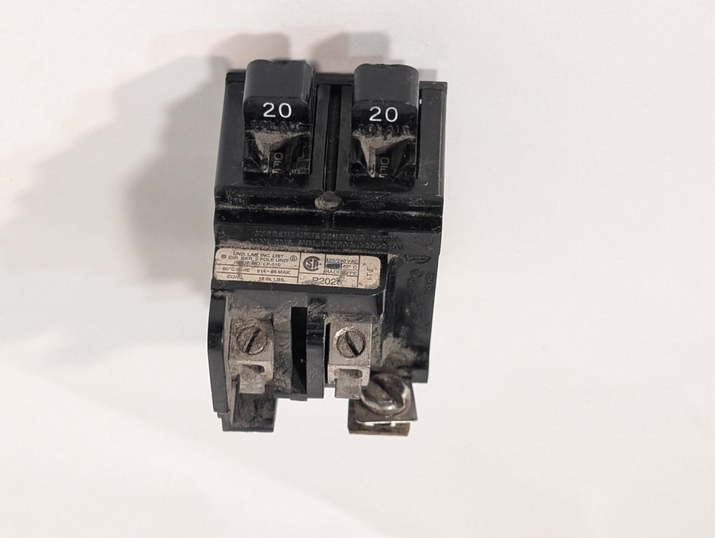 Square D / Und. Lab. P2020 Circuit Breaker, 20 Amp, 2-Pole