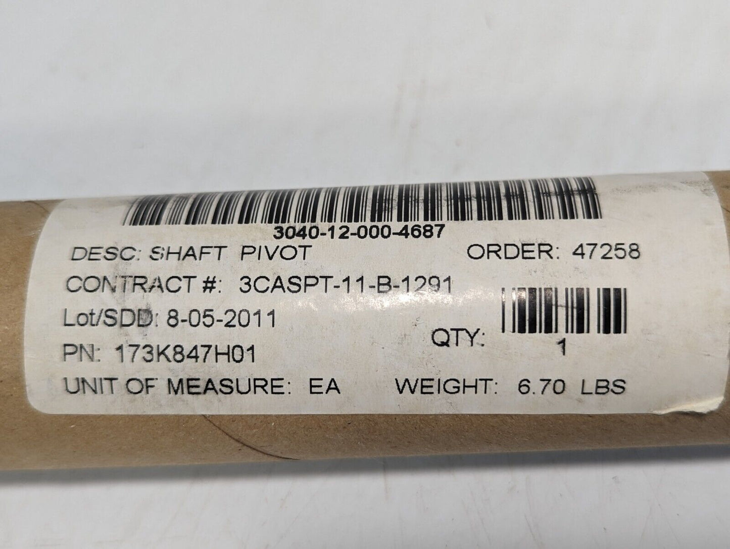 3040-12-000-4687 173K847H Pivot Shaft - Free Shipping