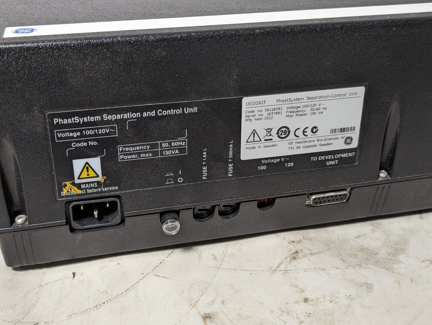 GE PhastSystem Separation and Control Unit 56118591, Development Unit 56118593