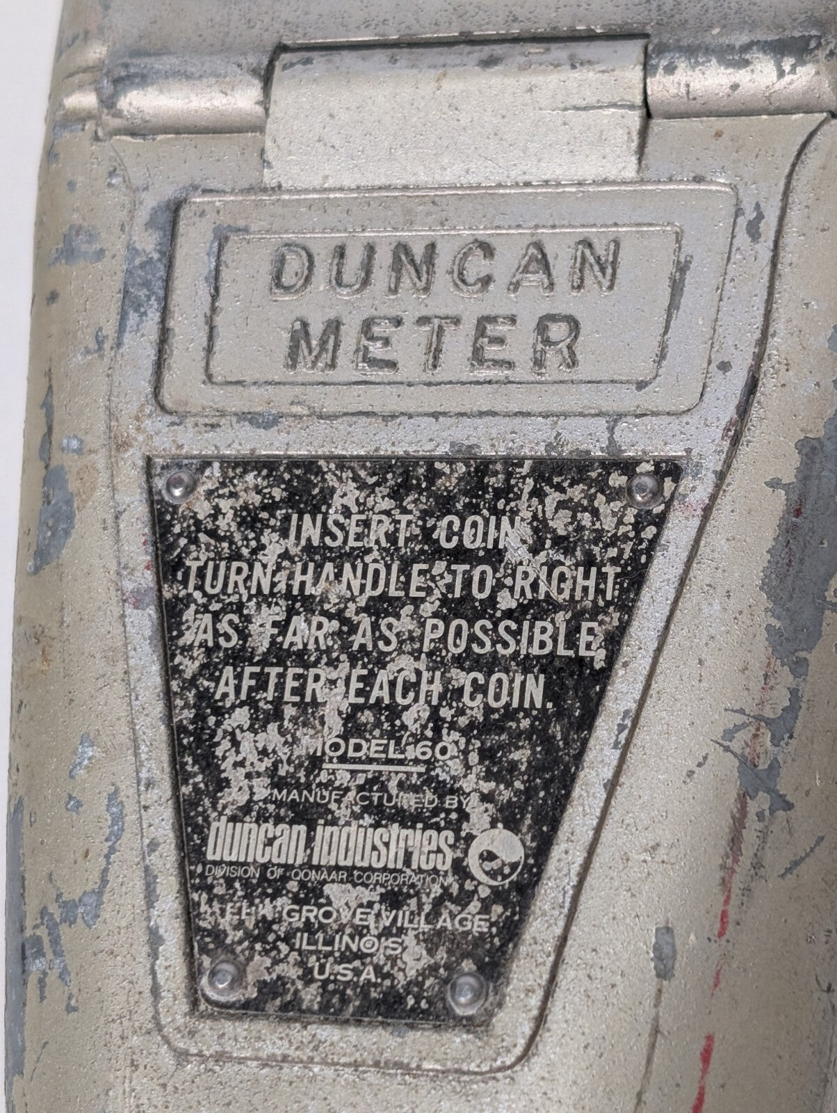 Vintage Duncan Industries Duncan Meter Model 60 Parking Meter Shell