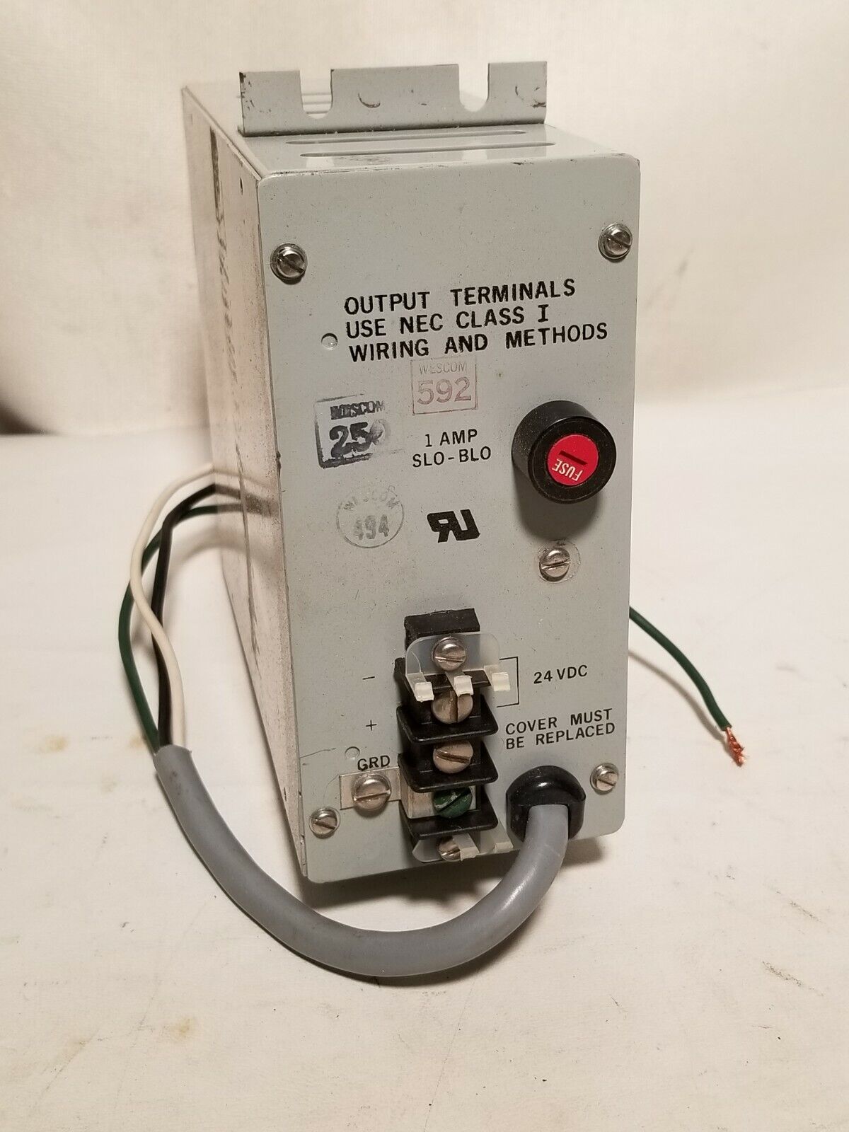 Wescom 841-00 24VDC regulated power supply, 1A