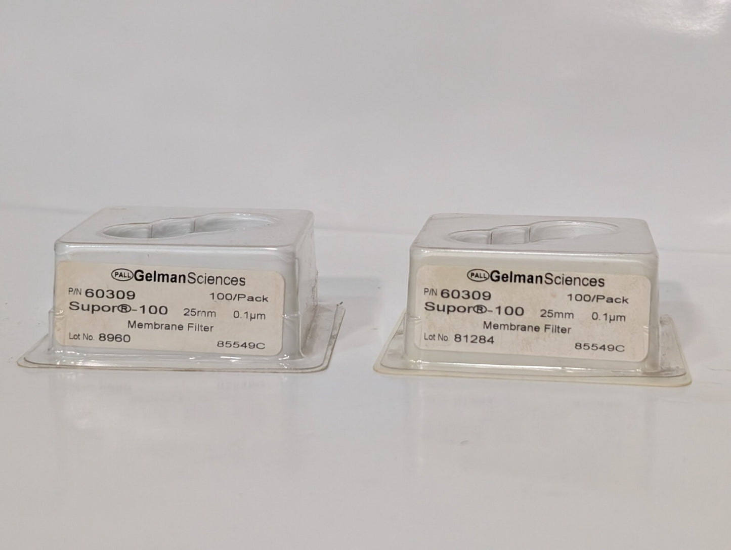 2 Packs: Pall Gelman Sciences 60309 Supor-100 Membrane Filter Discs, 25mm, 0.1μm