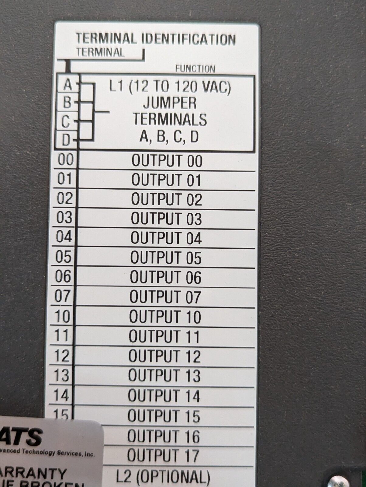 Surplus Open Allen Bradley 1771-OAD /C PLC-5 16-Pt 120VAC Digital Output Module
