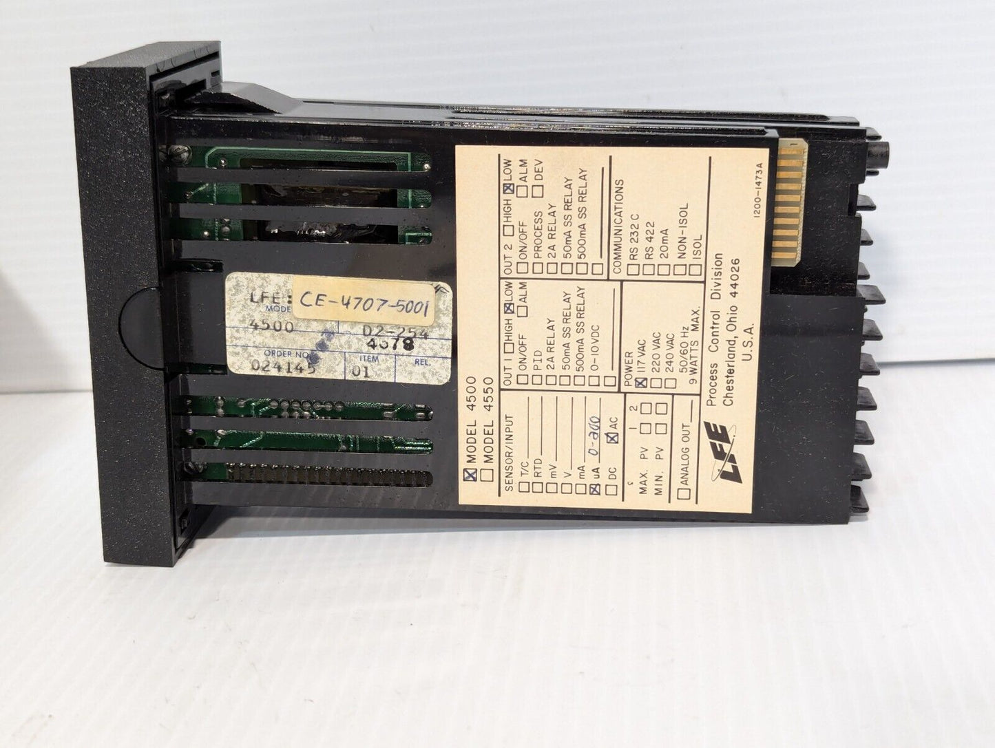 LFE 4500, CE-0411-0000 digital panel meter, range 0/2 VDC - Free Shipping