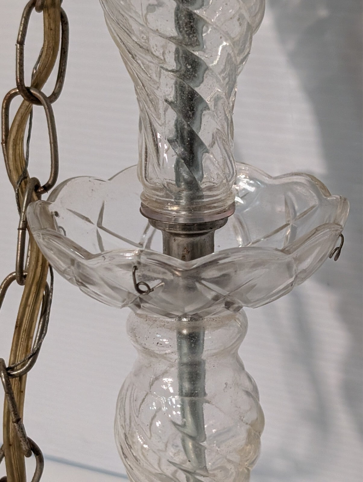 Vintage Crystal Chandelier, Disassembled